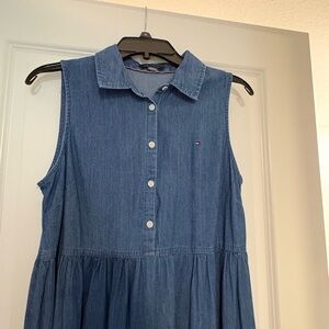 Tommy Hilfiger Blue Denim Sleeveless Dress